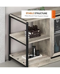 gaomon Tv Stand for 65+ Inch Tv, Industrial Entertainment Center Tv Media Console Cabinet