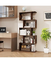 Gouun 5-Tier Bookshelf with Anti-Toppling Device for Living Room Home Office
