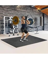 Sorbus 18 Interlocking Gym Floor Mat - 1/2" Thick Rubber Top High-Density Eva Foam (72 Sq Ft)