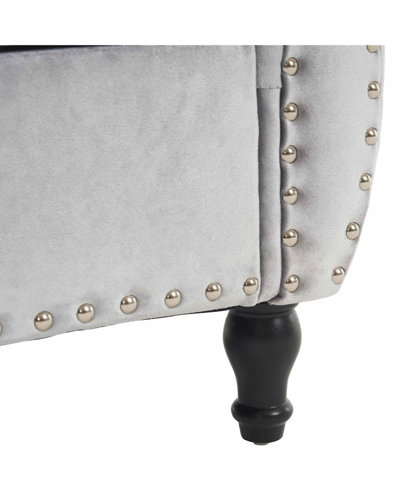 Velvet Storage Ottoman Bench with Pillow, Stylish Footrest and Hidden for Living Room, Bedroom, or Entryway-The Pop Home