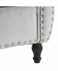 Velvet Storage Ottoman Bench with Pillow, Stylish Footrest and Hidden for Living Room, Bedroom, or Entryway-The Pop Home