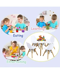 Gouun Kids 5 Pieces Mid-Century Modern Table Chairs Set