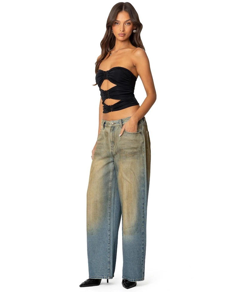 Edikted Women's Ariella Cut Out Strapless Top