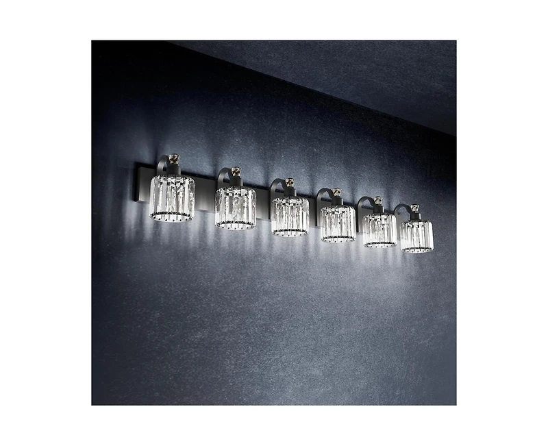 gaomon Modern Crystal Bathroom Vanity Lights Black Bathroom Light Fixtures Crystal Vanity Shower Lights Over Mirror