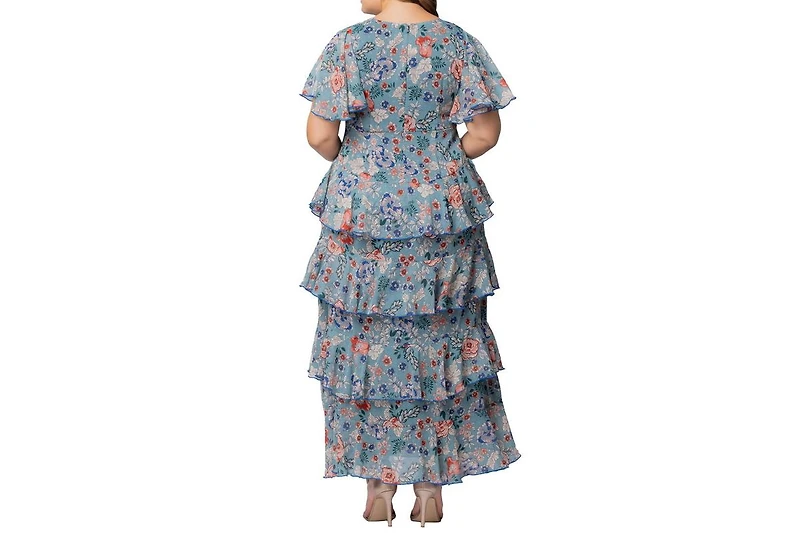 Kiyonna Plus Tour de Flounce Evening Gown