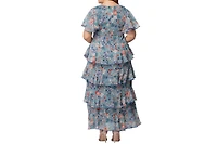 Kiyonna Plus Tour de Flounce Evening Gown