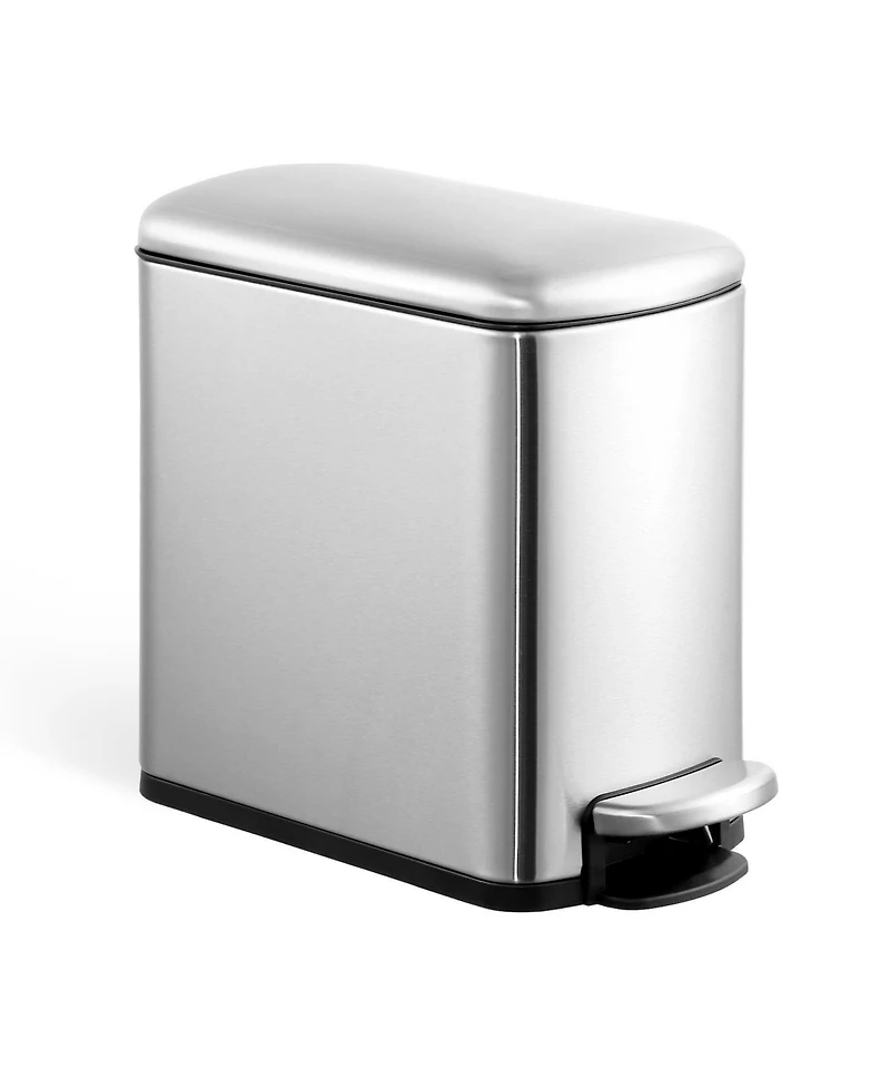 gaomon 6L Pedal Slim Trash Bin, Stainless Steel Waste Bin with Lid and Inner Bin