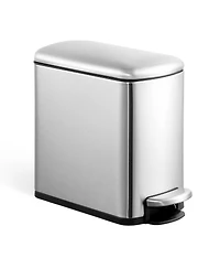 gaomon 6L Pedal Slim Trash Bin, Stainless Steel Waste Bin with Lid and Inner Bin