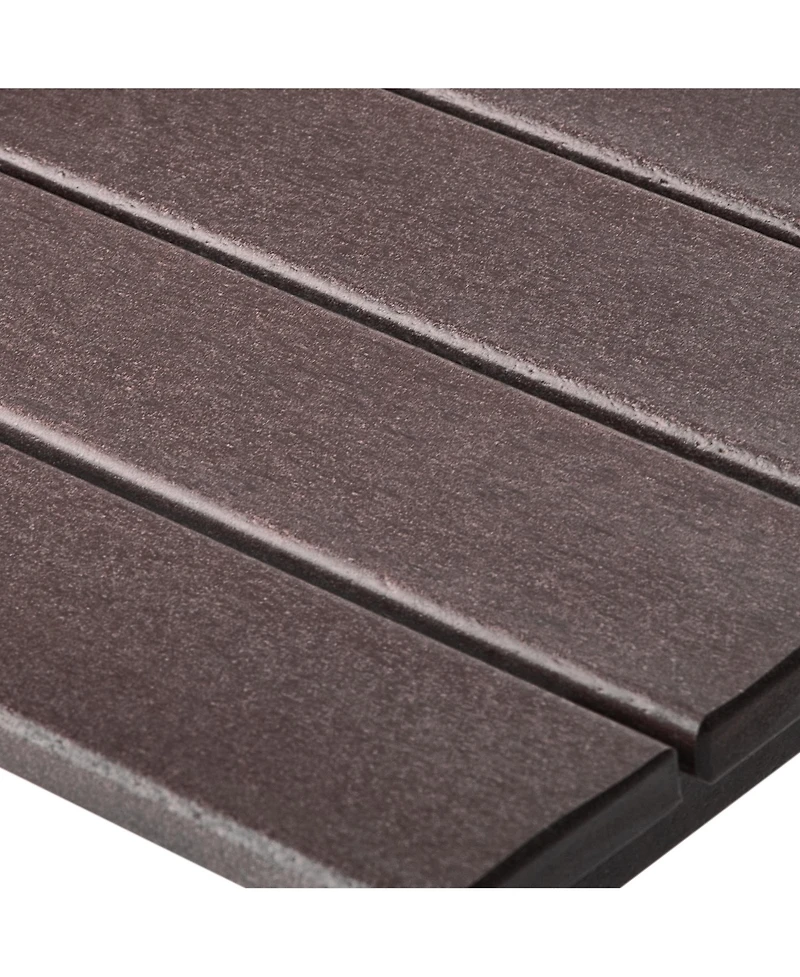 WestinTrends Outdoor Patio Hdpe Adirondack Chair With Cup Holder and Table Set