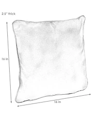 Indoor/Outdoor Square Accent Decorative Throw Pillows for Patio or Living Room Furniture - 16" 2pc