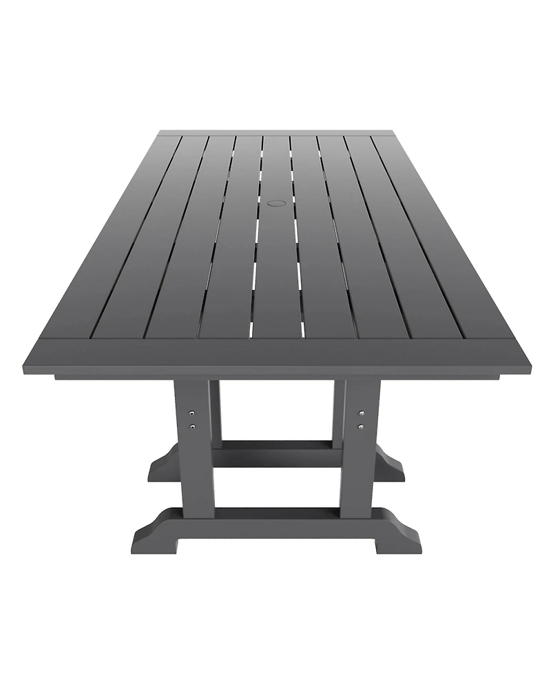 WestinTrends 7-Piece Hdpe Outdoor Dining Patio Table and Chairs Set