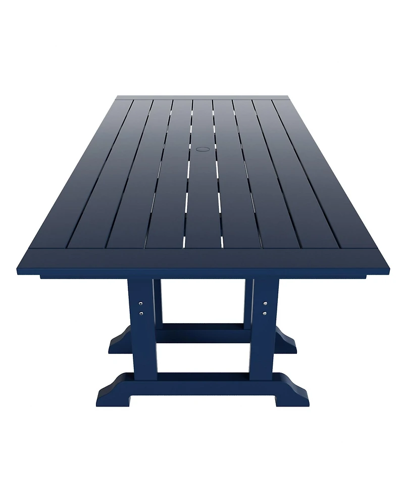 WestinTrends 7-Piece Hdpe Outdoor Dining Patio Table and Chairs Set