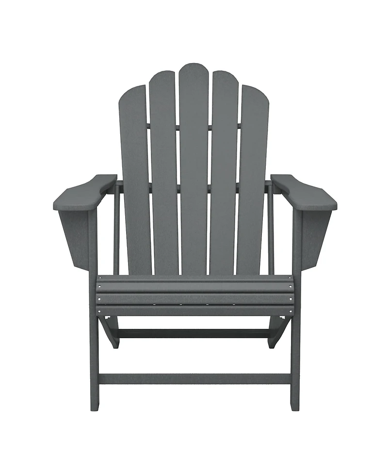 WestinTrends 4-Piece Adirondack Chairs with Cup Holders and Table Set