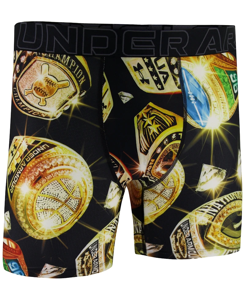 Under Armour Men's Performance Tech Mesh Graphic 6" Boxer Briefs
