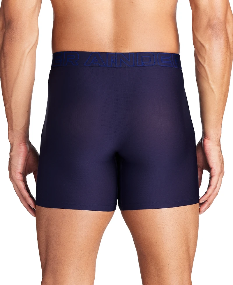 Under Armour Men's 3-Pack Performance Tech Mesh 6" Boxer Briefs