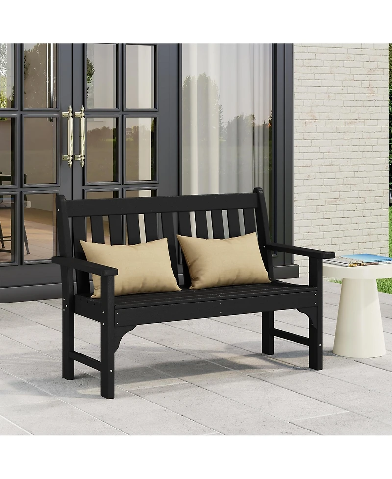 WestinTrends Outdoor 2-Person All-Weather Hdpe Front Porch Garden Bench