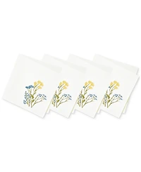 Lenox Wildflowers Border Embroidered 19" x 19" Napkin, Set of 4