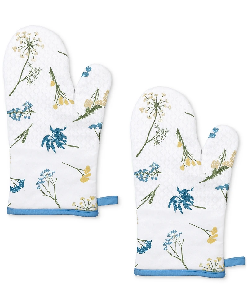 Lenox Wildflowers All-Over Oven Mitts, Set of 2