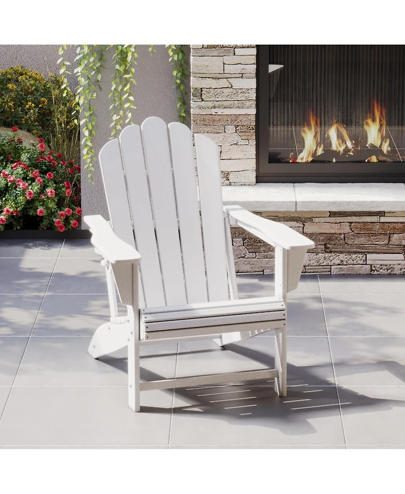 WestinTrends Outdoor Patio Hdpe Adirondack Chair With Cup Holder