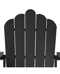 WestinTrends 3-Piece Adirondack Chair with Cup Holder and Folding Ottoman Table Set