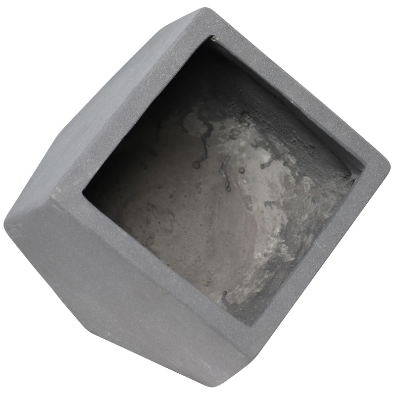 Outdoor Square-Top Lightweight Cement Planters - 2pk - Moondust
