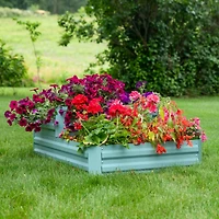 2-Tier Galvanized Steel Raised Garden Bed - 17.75" H