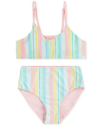Hurley Big Girls 2-Pc. Reversible Triangle Bikini Top & Bottoms Set