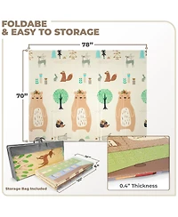 Sorbus (78" x 70") Foldable Play Mats with Travel Bag - for Babies, Toddlers, and Kids Playtime & Tummy Time