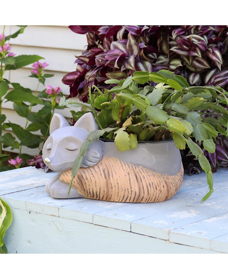 Finley the Fox Planter Statue - Indoor/Indoor Decorative Figurine - 12"