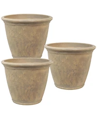Indoor/Outdoor Patio, Garden, or Porch Weather-Resistant Double-Walled Anjelica Flower Pot Planter