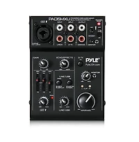 Pyle 3-Channel Usb Audio/Sound Mixer with Rechargeable Battery