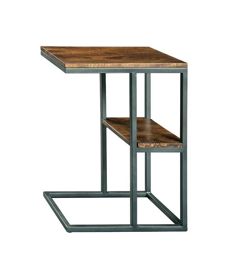 Wooden Top Accent Table for Living Room or Bedroom Decor and Storage