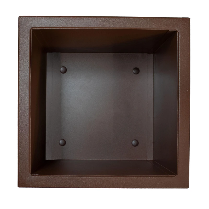 Modern Simplicity 8.25" Square Cold-Rolled Steel Outdoor Elevated Planter