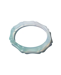 Wave - Skinny Round Jade Stone Bangle