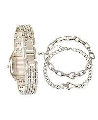 Jessica Carlyle Women's Silver Tone Metal Alloy Analog Watch, 26mm