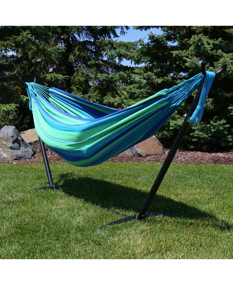 Large Double Brazilian Hammock with Stand and Carrying Case