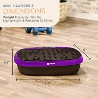 Lifepro Compact Vibration Plate Exercise Machine - Mini Full Body Platform for Lymphatic Drainage & Pain Relief