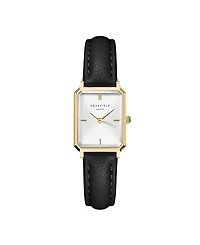 Rosefield Octagon Xs Women's Black Leather Watch 24mm
