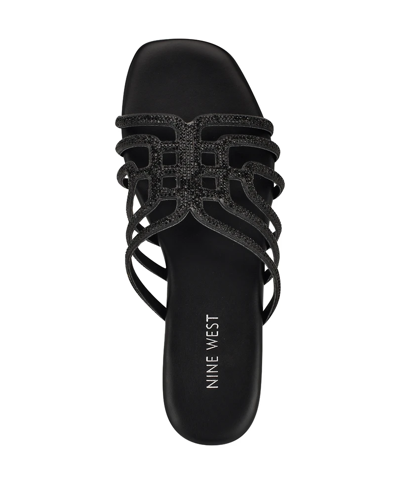 Nine West Women's Timy Embellished Strappy Flat Sandals