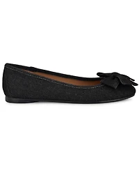 Nine West Women's Veronika Denim Bow Ballet Flats