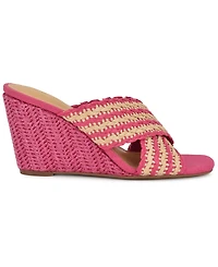 Nine West Women's Novela Woven Slip-On Wedge Sandals