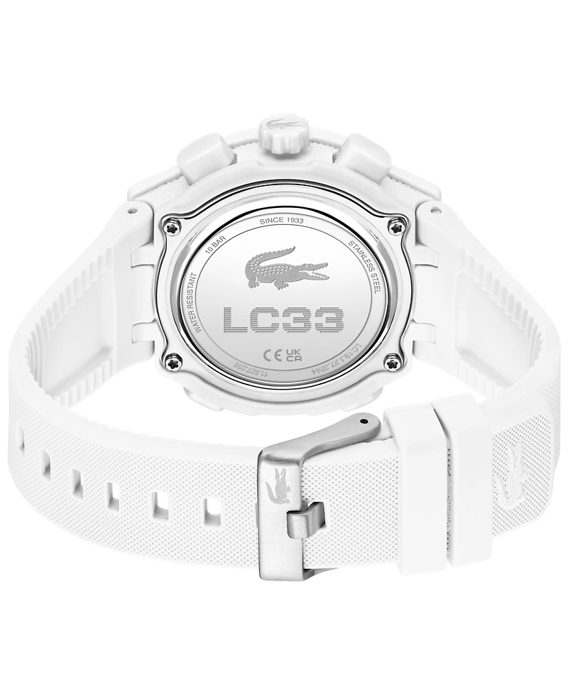 Lacoste Women's LC33 White Silicone Strap Watch, 40mm