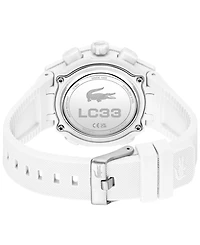 Lacoste Women's LC33 White Silicone Strap Watch, 40mm