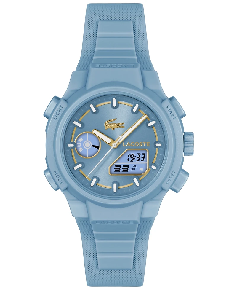 Lacoste Women's LC33 Light Blue Silicone Strap Watch, 40mm