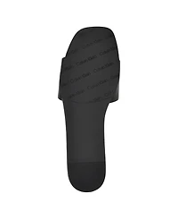 Calvin Klein Women's Yancie Logo Flat Slide Sandals
