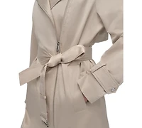Dkny Women's Belted Asymmetric-Zip Trench Coat