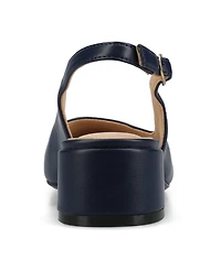 Journee Collection Women's Sammie Block Heel Slingback Pumps