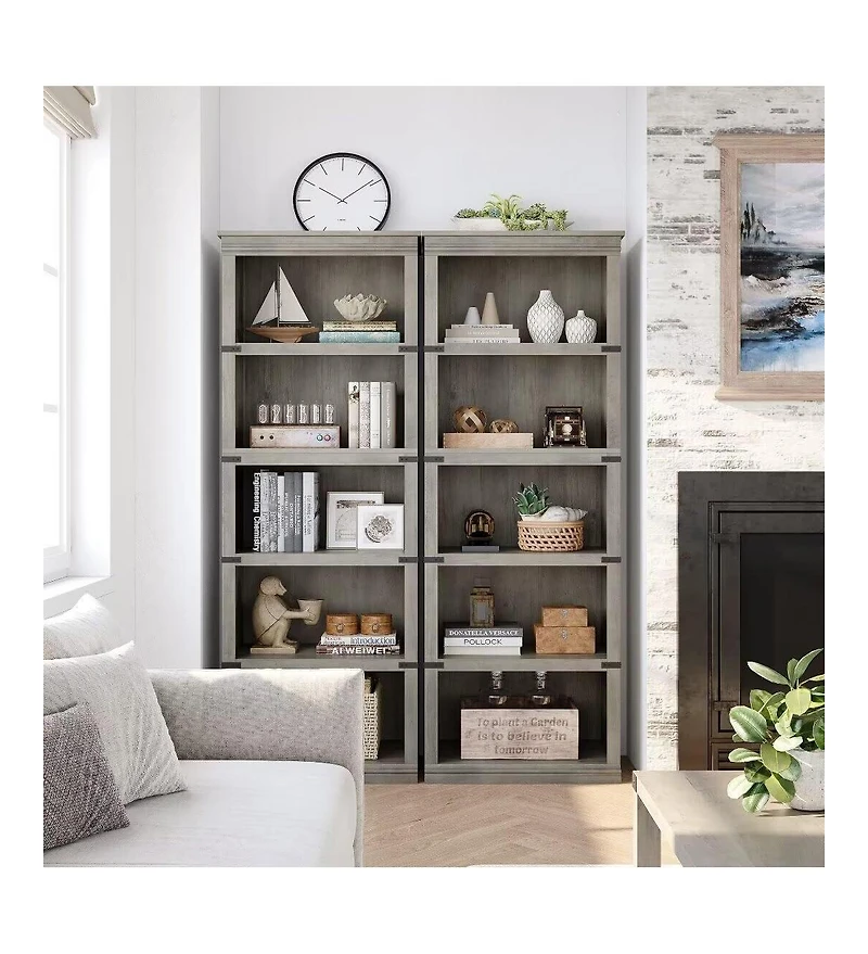 gaomon Farmhouse Book Shelf with Storage