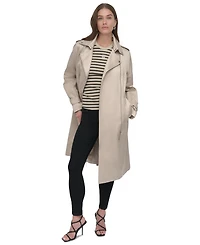 Dkny Women's Belted Asymmetric-Zip Trench Coat