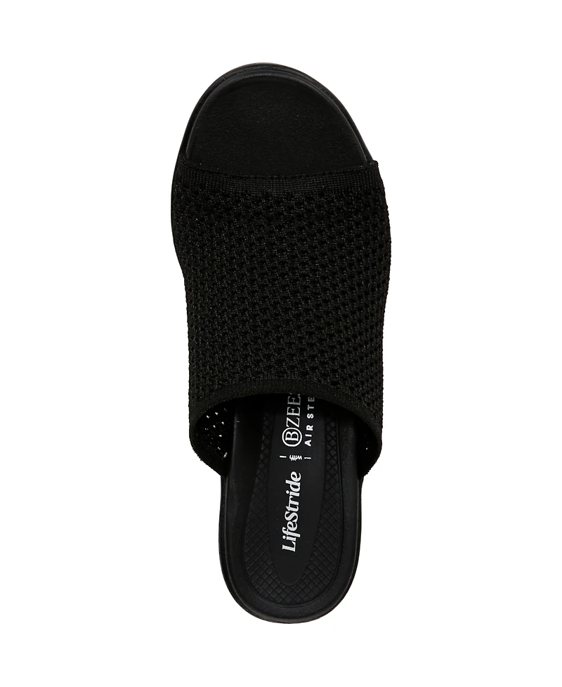 LifeStride Women's Ella Washable Block Heel Slide Sandals